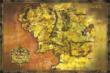 Władca Pierścieni Mapa [PLAKAT]