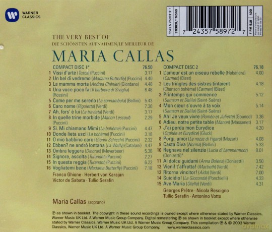 Maria Callas: The Very Best Of Singers Series [2CD]