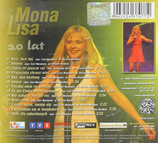 Mona Lisa: 20 lat [CD]
