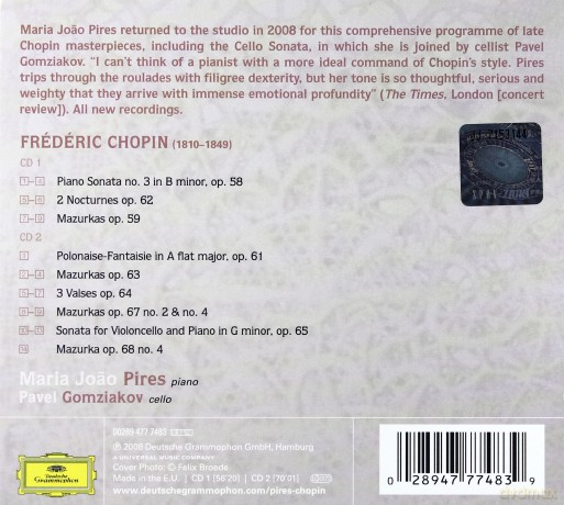 Maria Joao Pires: Chopin (digipack) [2CD]