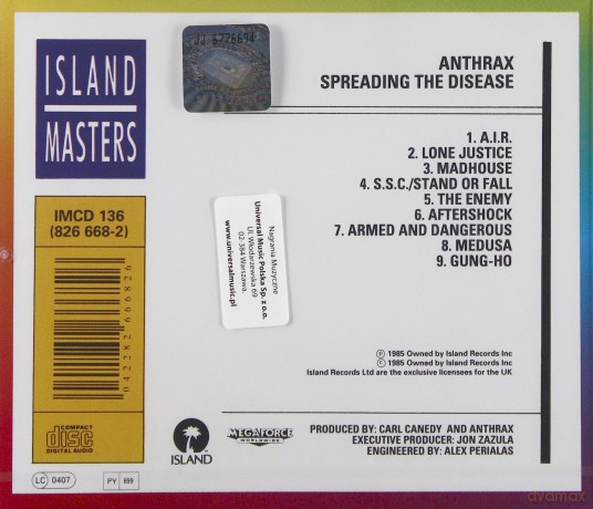 Anthrax: Spreading The Disease [CD]