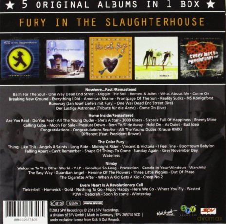 Fury In The Slaughterhouse: 5 Original Albums [5CD]