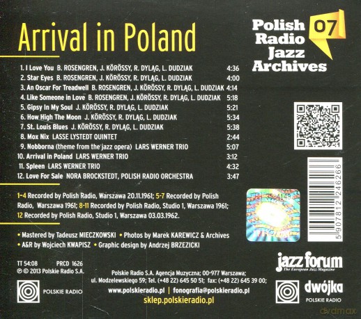 Arrival In Poland: Polish Radio Jazz Archives Vol. 7 (digipack) [CD]