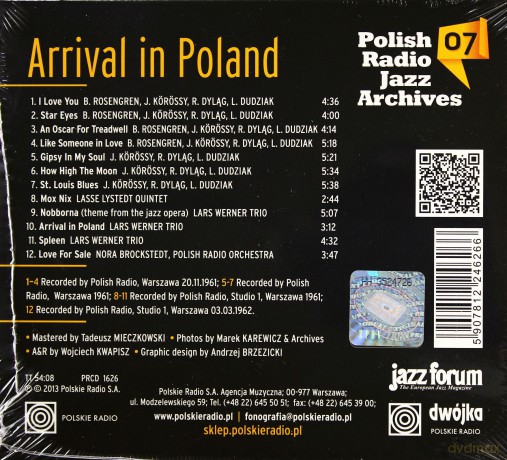 Arrival In Poland: Polish Radio Jazz Archives Vol. 7 (digipack) [CD]
