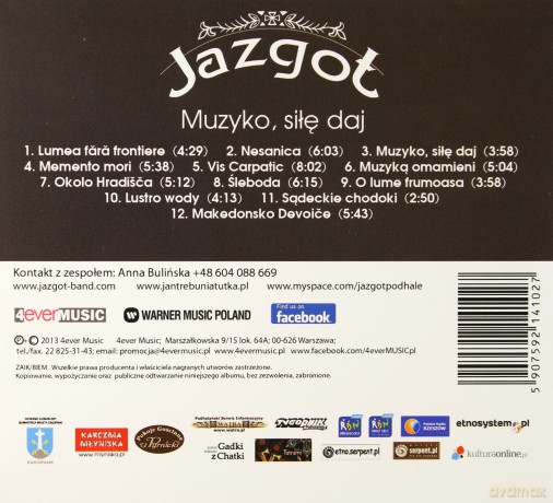 Jazgot: Muzyko, Siłę Daj (digipack) [CD]