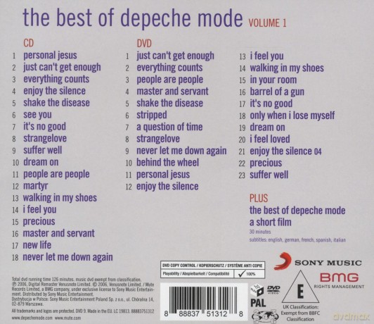 Depeche Mode: The Best Of Depeche Mode, Vol. 1 [CD]+[DVD]