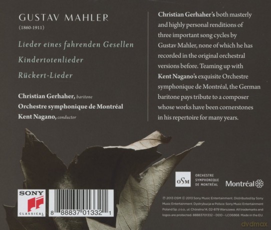 Christian Gerhaher: Mahler: Orchestral Songs [CD]