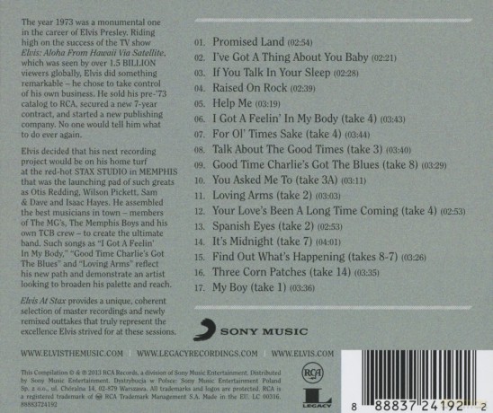 Elvis Presley: Elvis At Stax [CD]