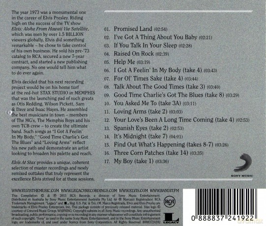 Elvis Presley: Elvis At Stax [CD]