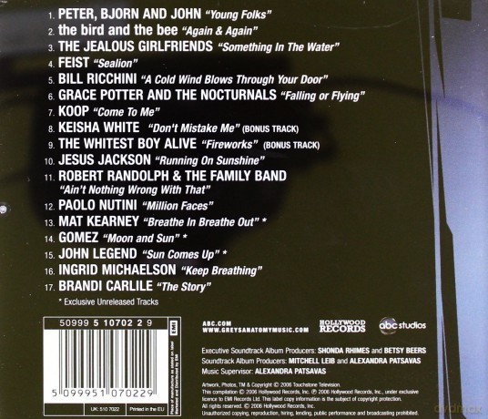 Grey's Anatomy original soundtrack vol. 3 (Chirurdzy) [CD]