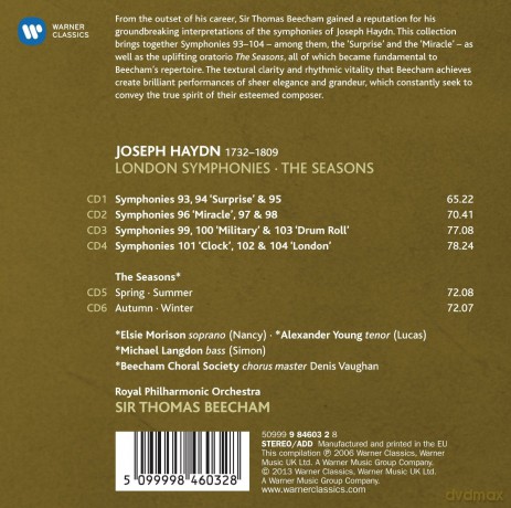 Thomas (SIR) Beecham: Haydn: The London Symphonies, The Seasons (Limited) [6CD]