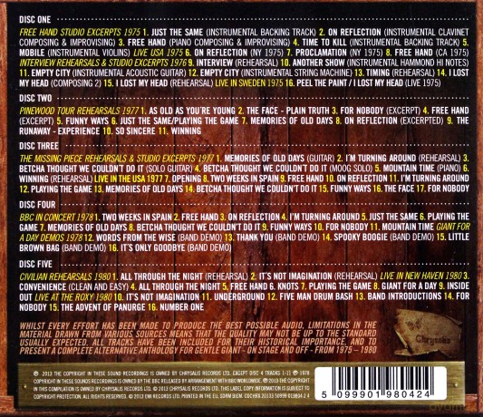 Gentle Giant: Memories Of Old Days [5CD]