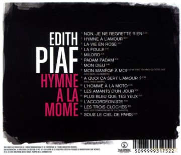 Edith Piaf: Best Of L'hymne A La Mome [CD]