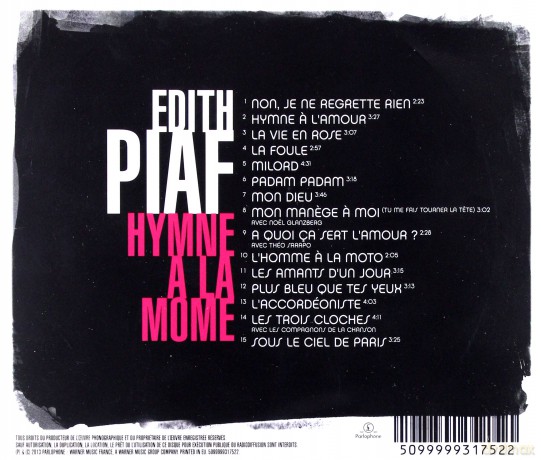 Edith Piaf: Best Of L'hymne A La Mome [CD]