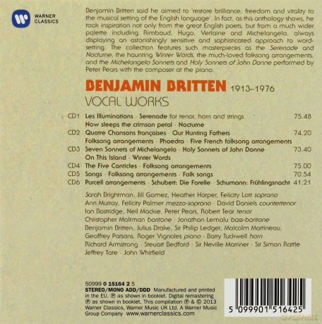 Britten: Vocal Works (Limited) [6CD]