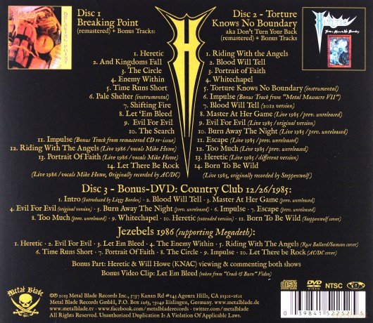 Heretic: From The Vault Tortured And Broken [2CD]+[DVD]