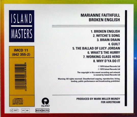 Marianne Faithfull: Broken English [CD]