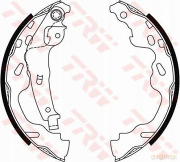 Zestaw szczęk hamulcowych TRW GS8480 Opel Suzuki Peugeot Toyota Citroen