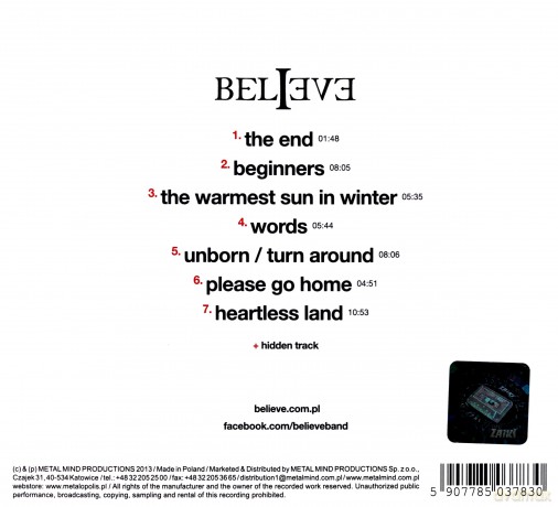 Believe: The Warmest Sun In Winter (digipack) [CD]