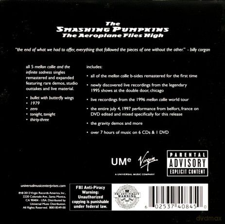 Smashing Pumpkins: Aeroplane Flies High (Deluxe) [6CD]+[DVD]
