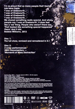 Robbie Williams: Robbie Williams Live At Knebworth 10th Anniversary [2DVD]