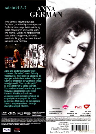 Anna German. Tajemnica Białego Anioła odcinki 1-10 (booklet) Pakiet [3DVD]