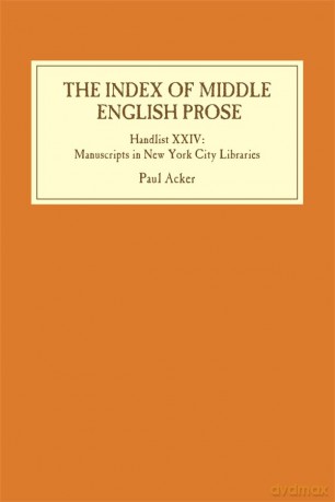 Index Of Middle English Prose: Handlist - Paul Acker [KSIĄŻKA]
