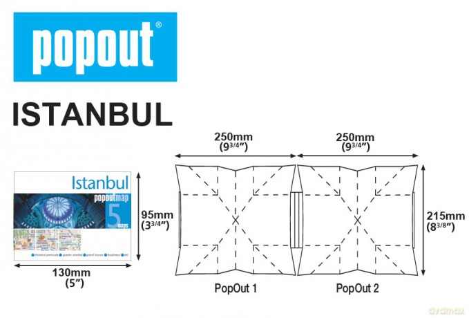 Istanbul Popout Map - Popout Maps [KSIĄŻKA]