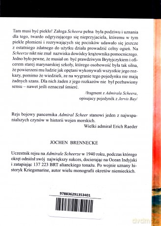 Admirał Sheer. Seria Z Kotwiczką - Brennecke J. [KSIĄŻKA]