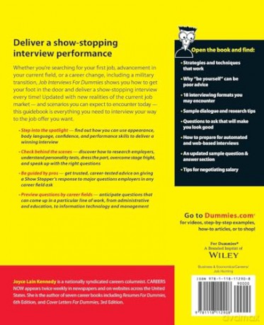Job Interviews For Dummies - Joyce Lain Kennedy [KSIĄŻKA]