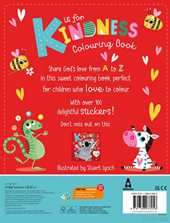 K Is For Kindness Colouring Book - Stuart Lynch [KSIĄŻKA]