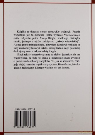 Alois Riegl Georg Dehio i Kult zabytków. [KSIĄŻKA]