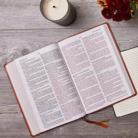 Kjv Bible Giant Print Thinline Bible Vin [KSIĄŻKA]
