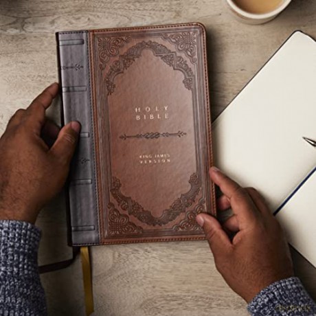 Kjv Bible Giant Print Thinline Bible Vin [KSIĄŻKA]