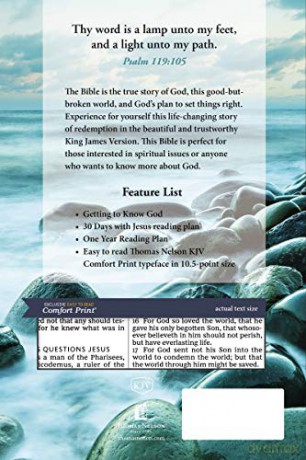 Kjv Holy Bible Larger Print Paperback - Thomas Nelson [KSIĄŻKA]