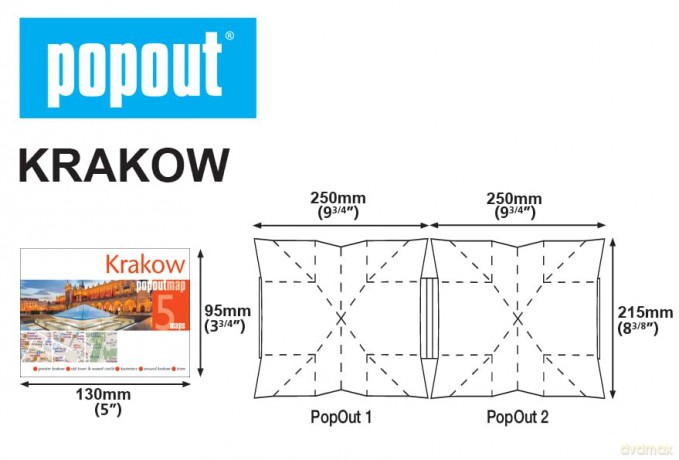 Krakow Popout Map - Popout Maps [KSIĄŻKA]