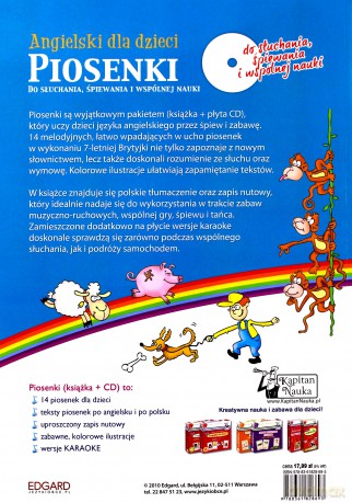 Angielski Dla Dzieci. Piosenki Br - Pz [KSIĄŻKA]