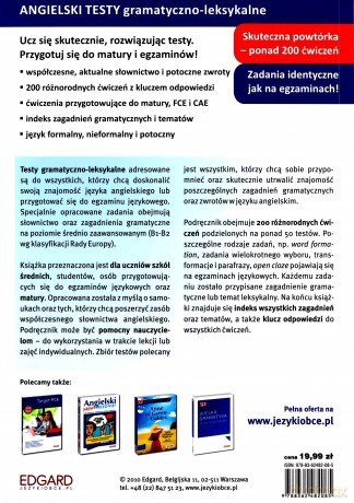 Angielski Testy Gramatyczno-Le(Br)Ksykalne Dla Średniozaawans - Wiśniewska K. [KSIĄŻKA]