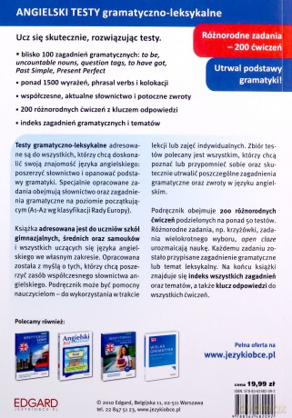 Angielski Testy Gramatyczno-Leksalne Dla Poczatkujących A1-A2 - Wypych Stanisław [KSIĄŻKA]