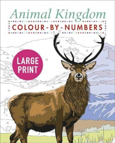 Large Print Animal Kingdom Col By Numbe - David Woodroffe [KSIĄŻKA]