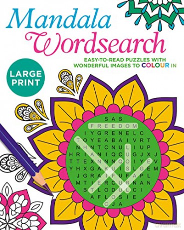 Large Print Mandala Wordsearch - Eric Saunders [KSIĄŻKA]