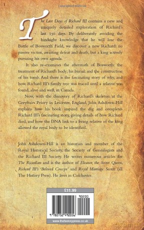 Last Days Of Richard Iii - John Ashdown Hill [KSIĄŻKA]
