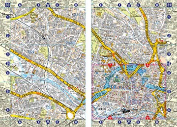 Leeds A Z Super Scale Stree Pb [KSIĄŻKA]