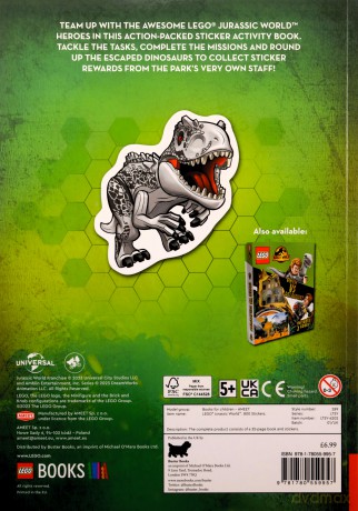 Lego Jurassic World 800 Stickers [KSIĄŻKA]