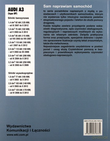Audi A3 8p Od V 2003 [KSIĄŻKA]