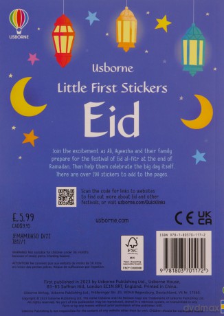 Little First Sticker Books Eid - Usborne [KSIĄŻKA]