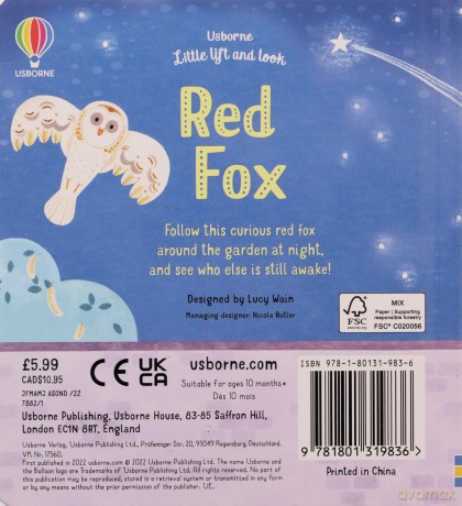 Little Lift And Look Red Fox - Anna Milbourne [KSIĄŻKA]