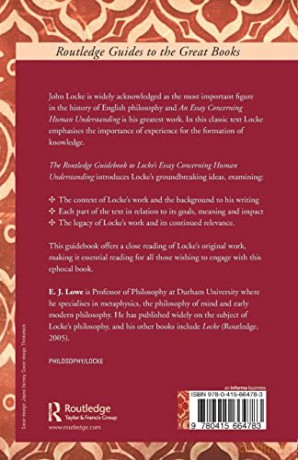 Lockes Essay Concerning Human Understand - Jonathan Lowe [KSIĄŻKA]
