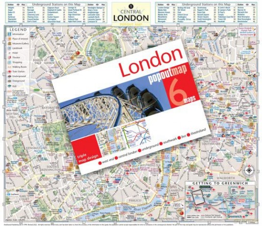 London Triple Popout Map [KSIĄŻKA]