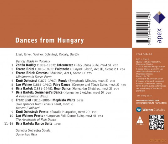 Heja,Domonkos/Danubia Orchestr: Various: Dances From Hungary [CD]